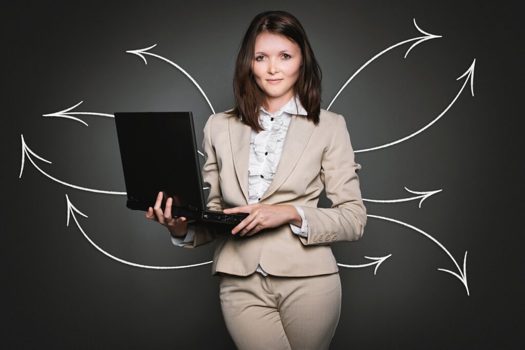 Person mit Laptop