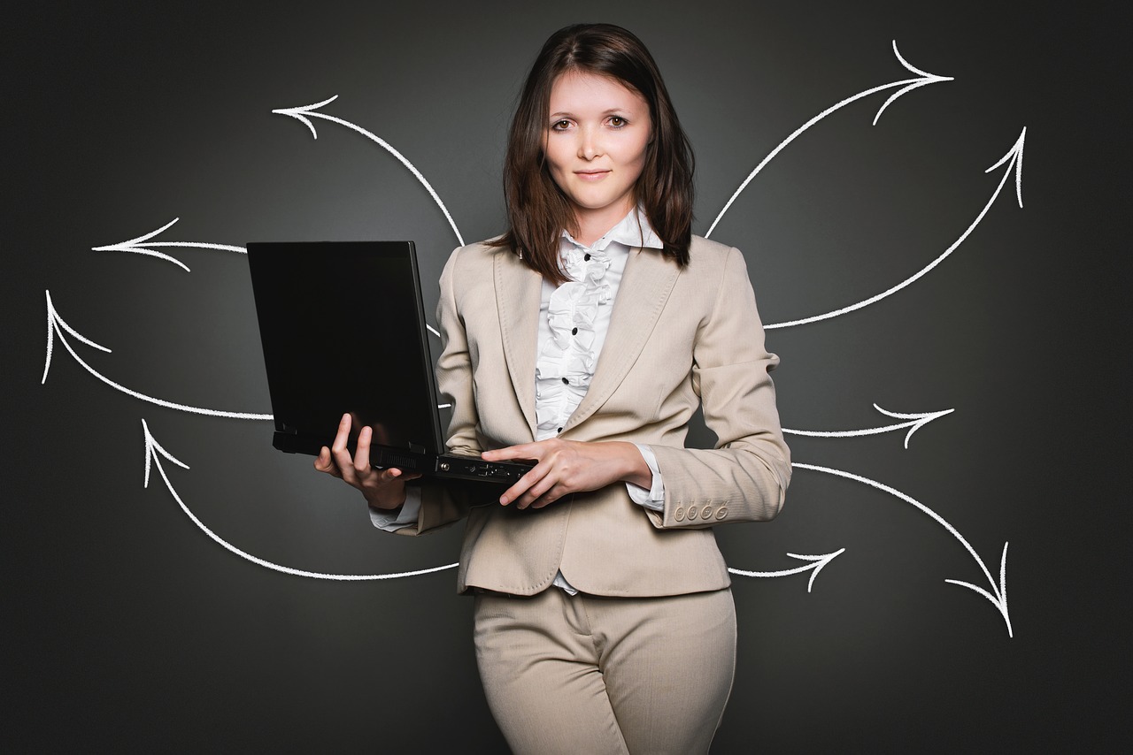 Person mit Laptop